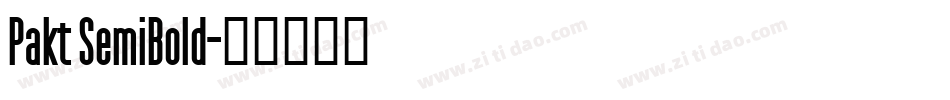 Pakt SemiBold字体转换